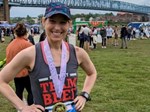 Carrie Asalon at the 2023 Flying Pig Marathon